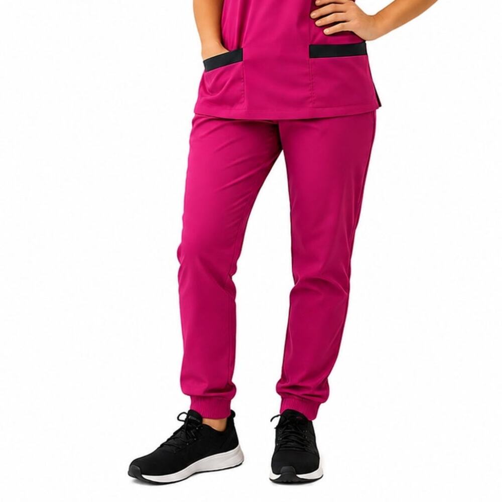New York Laundry Medics  Burgandy Jogger Scrub Pants, M